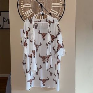 Skull duster/ cardigan